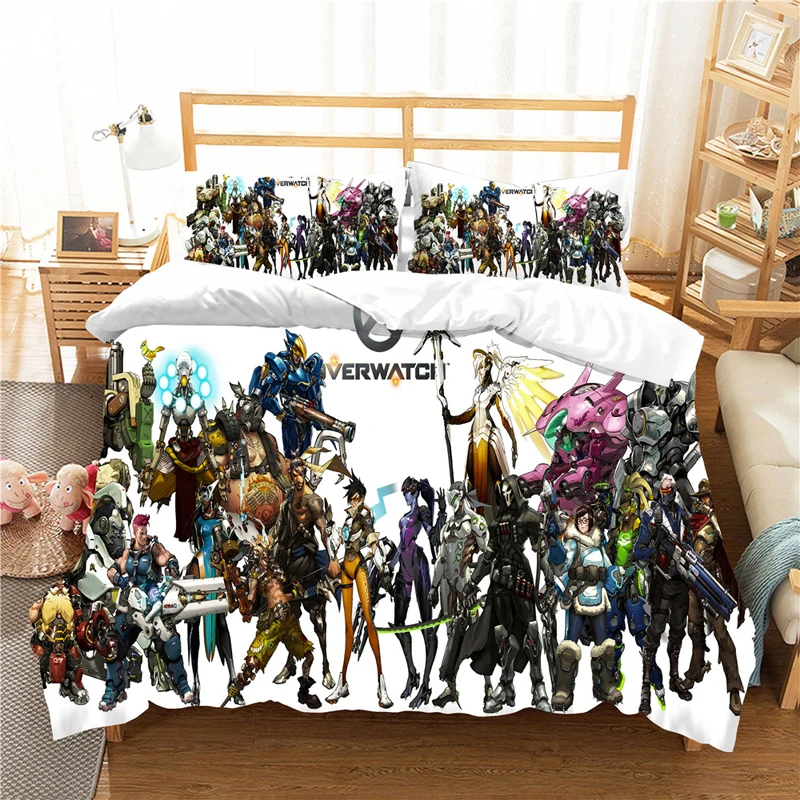 Overwatch 3D комплект постельного белья Детская комната Декор пододеяльники Overwatch OW одеяло комплект постельного белья s постельное белье(без простыни