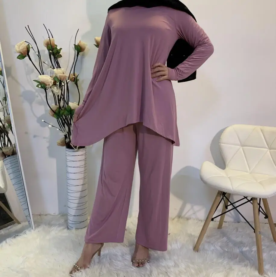 

Abaya Дубай, Турция комплекты для мусульман платье, мусульманская одежда, женские мусульманские наборы, женские элегантные панталоны, 2 шт., a1522