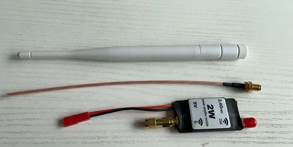 팬텀 FRSKY FUTABA WFLY FLSKY I6 송신기 TX 확장 범위 용 2.4G 2W 라디오 신호 증폭기 부스터 안테나