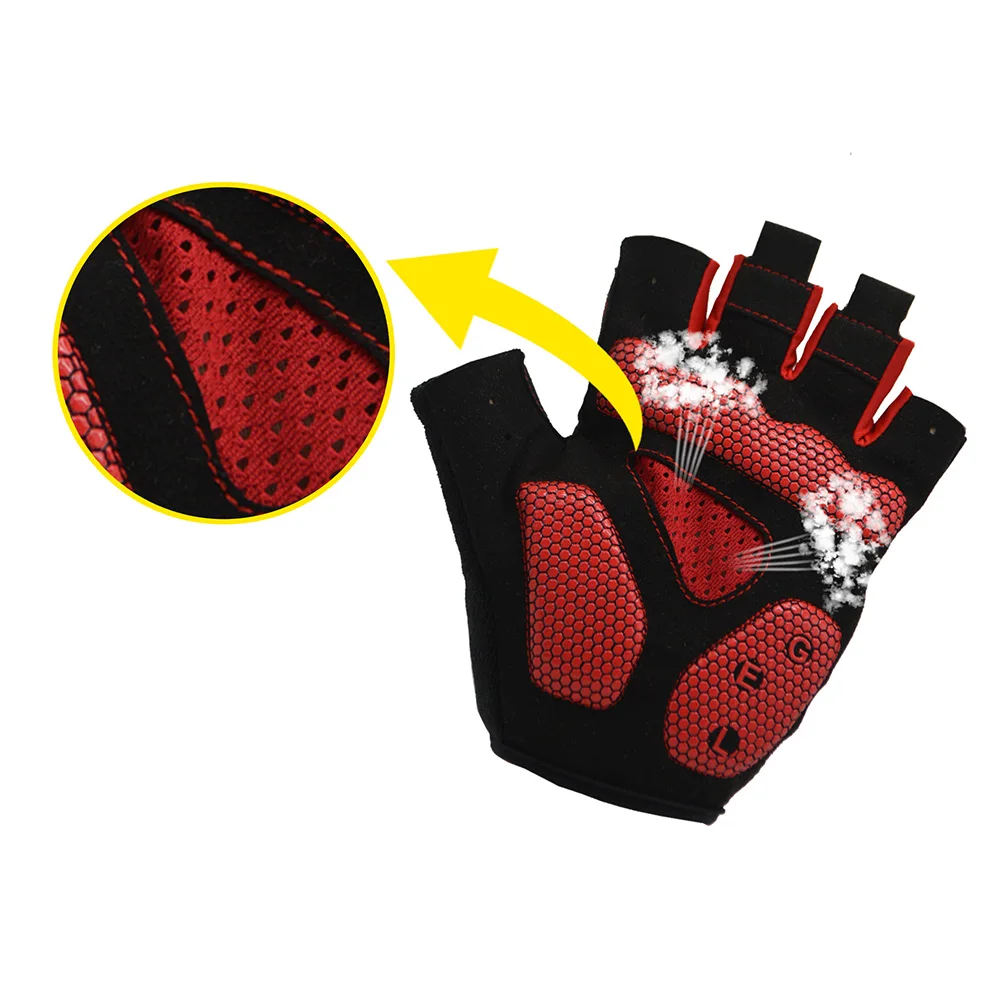 Противоскользящие портативные перчатки с половинными пальцами защитные перчатки для горного велосипеда мото дышащие впитывающие пот противоударные спортивные велосипедные перчатки на открытом воздухе