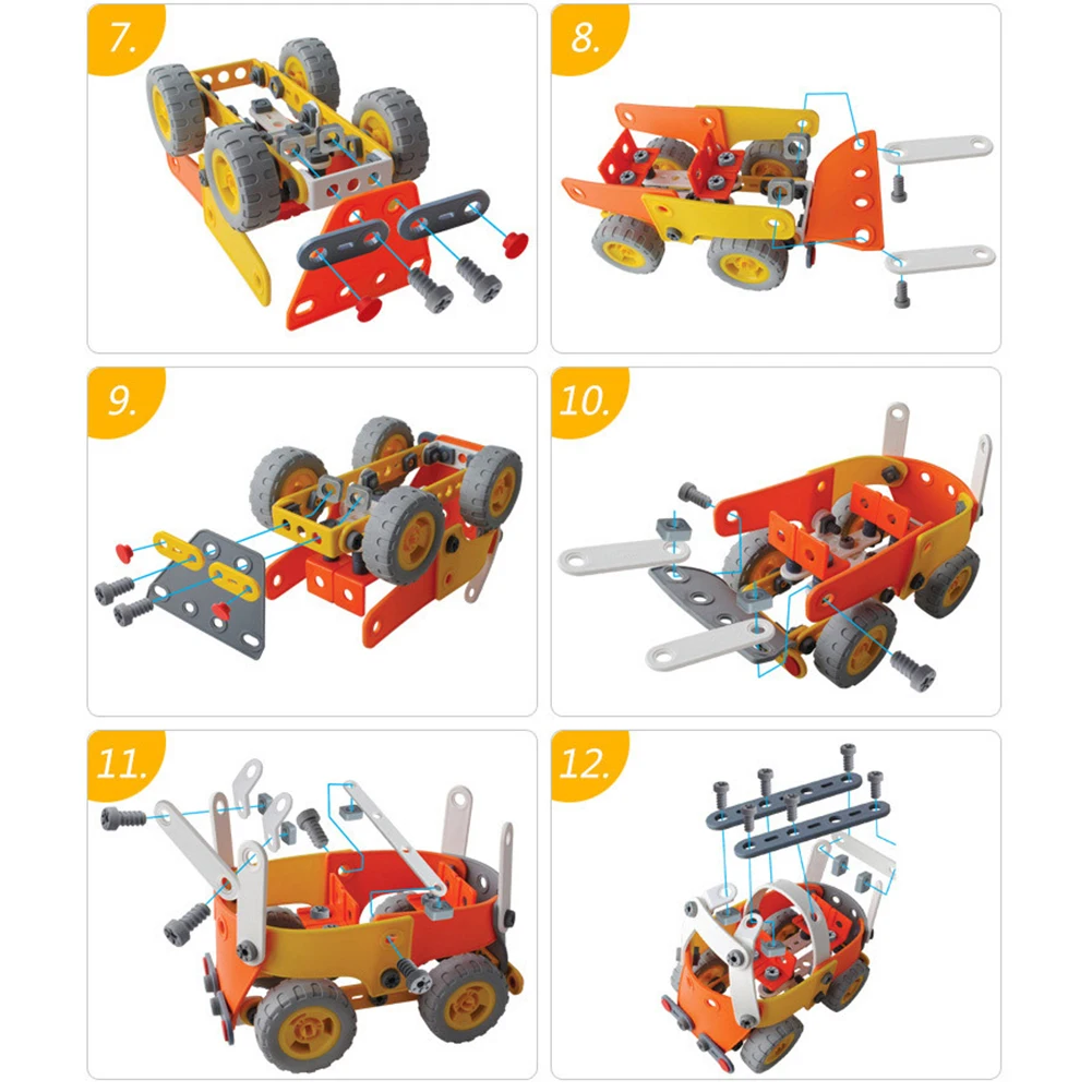Интерактивный Блок Детские развивающие строительные игрушки самостоятельная сборка автомобиля Забавный грузовик интеллектуальное развитие инженерные родители