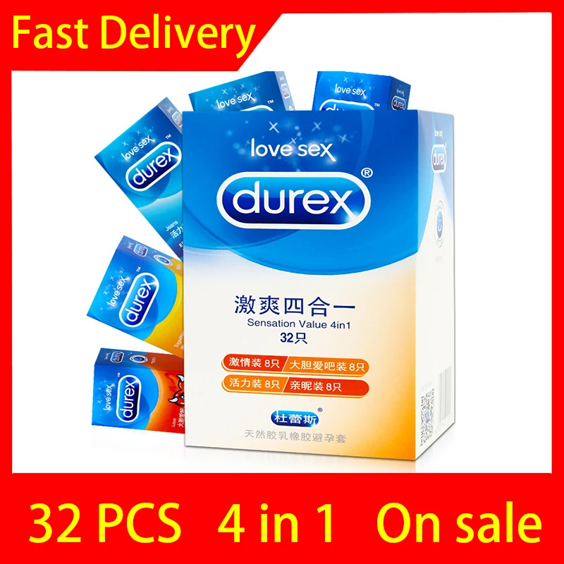 32 шт. ультратонкие презервативы Durex 4 в 1 из латекса | Красота и здоровье