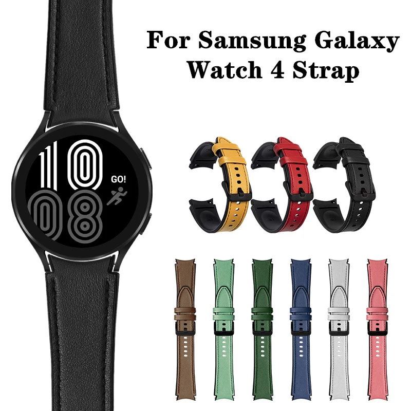 100Genuine Leather Strap For Samsung Galaxy Watch 4 44mm 40mm Band for