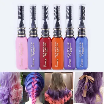 

1pcs Mini Disposable Hair Dye Mascara Hair Color Cream DIY Temporary Hair Dye Personal Salon Use Party Dye Pen
