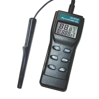 

AZ 8723 Humidity Meter with Probe Use Rotronic Capacitance Polymer Sensor,Remote Probe Replaceable & Extending Measurement.