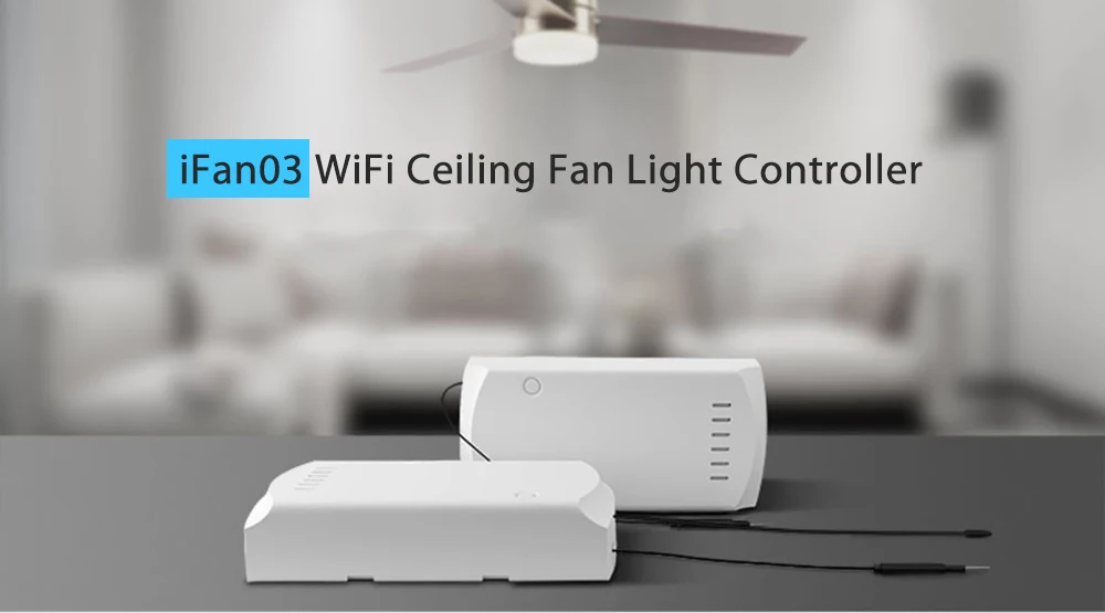 SONOFF IFan03 Wifi умный вентилятор переключатель потолочный вентилятор/контроллер света 433 RF/APP/голосовое дистанционное управление регулировка скорости Умный дом модуль
