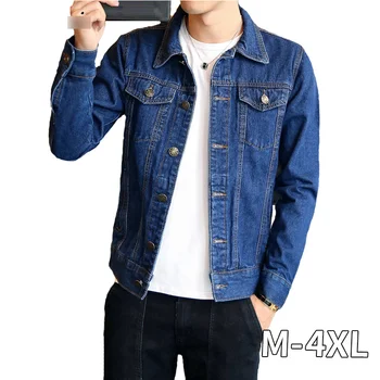 

Spring Autumn Mens Denim Jacket Mens Trendy Fashion Bomber Thin Ripped Denim Jacket Male Cowboy Jeans jackets 4XL