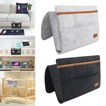 

Felt Hanging Bag Bedside Storage Holder Bed Pockets Sofa Phone Remote Organizer Lightweight Portable P666