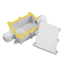 Uxcell водонепроницаемый IP68 наружный Электрический 2 способа PG9 кабельный ввод электрическая распределительная коробка 132x69,5x37 мм с клеммной полосой