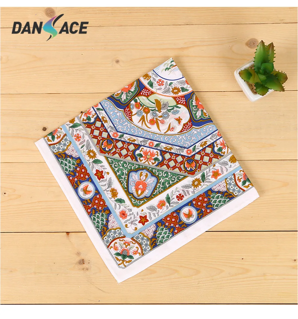 barbour scarf mens Cotton Blue and white porcelain Hip Hop Paisley Bandanas Head Wrap Headwear Handkerchief Vintage For Male Female Head Scarf mens red scarf Scarves