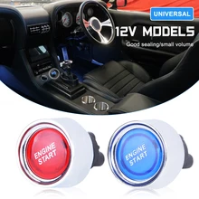 Interrupteur de démarrage de moteur de voiture universel 12V, bouton poussoir de protection, accessoire décoratif de démarreur d'allumage de voiture 