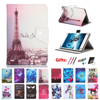 

Universal case for PRESTIGIO GRACE 5778 7788 3878 4G 3778 3G MUZE 3708 3G 8 inch Tablet Printed PU Leather Stand cover