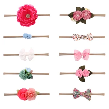 

10pcs in 1 Set Babies Hair Accessory Beautiful Headwear Headdress Children Headband Set Photo Prop (Assorted Color)