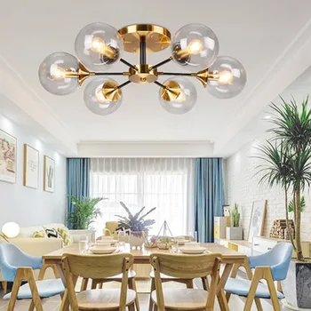 

Simple modern bedroom ceiling lamp round warm romantic American home dining room Nordic creative living room lamp