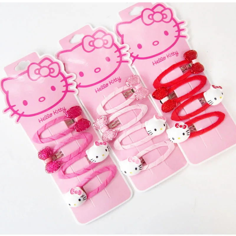Аксессуары для волос для девочек hello kitty заколка для волос галстук принцессы розовый хвост держатель