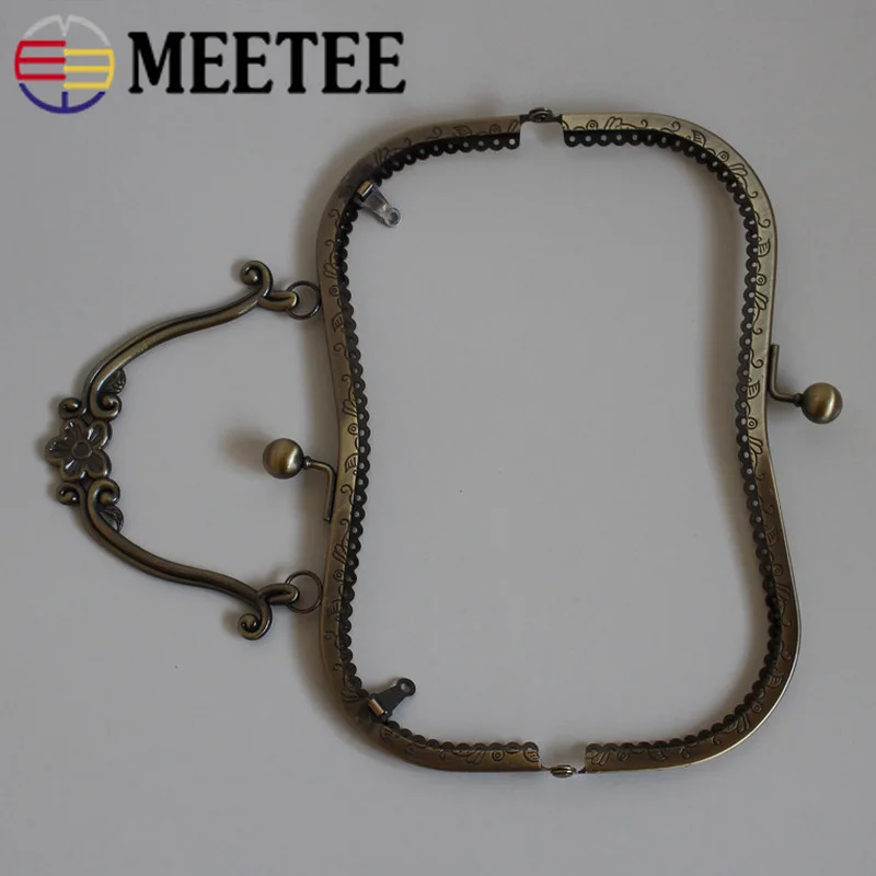 Meetee 1/5/10 шт. 20 5 см Ретро металлическая сумка Рамка Поцелуй замок Пряжка кошелек