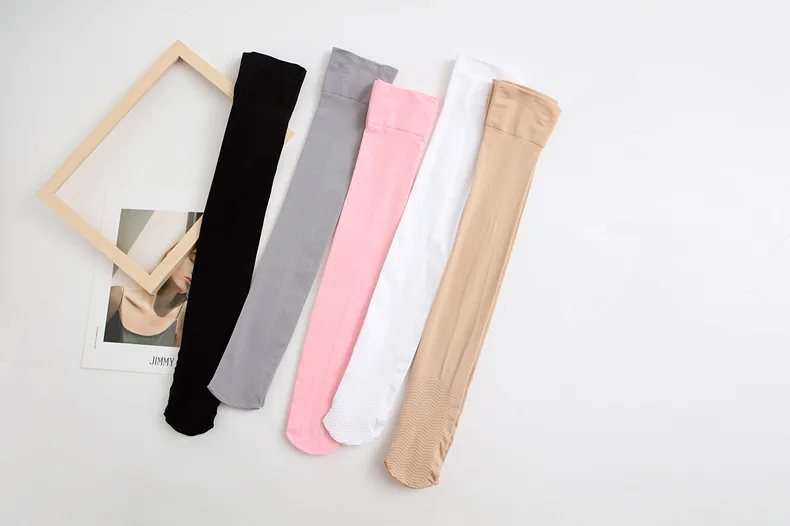 Spring and summer 120d stockings silicone non slip velvet knee length silk stockings women's Japanese wide mouth White Dance soc Spring and summer 120d stockings silicone non slip velvet knee length silk stockings women's Japanese wide mouth White Dance soc