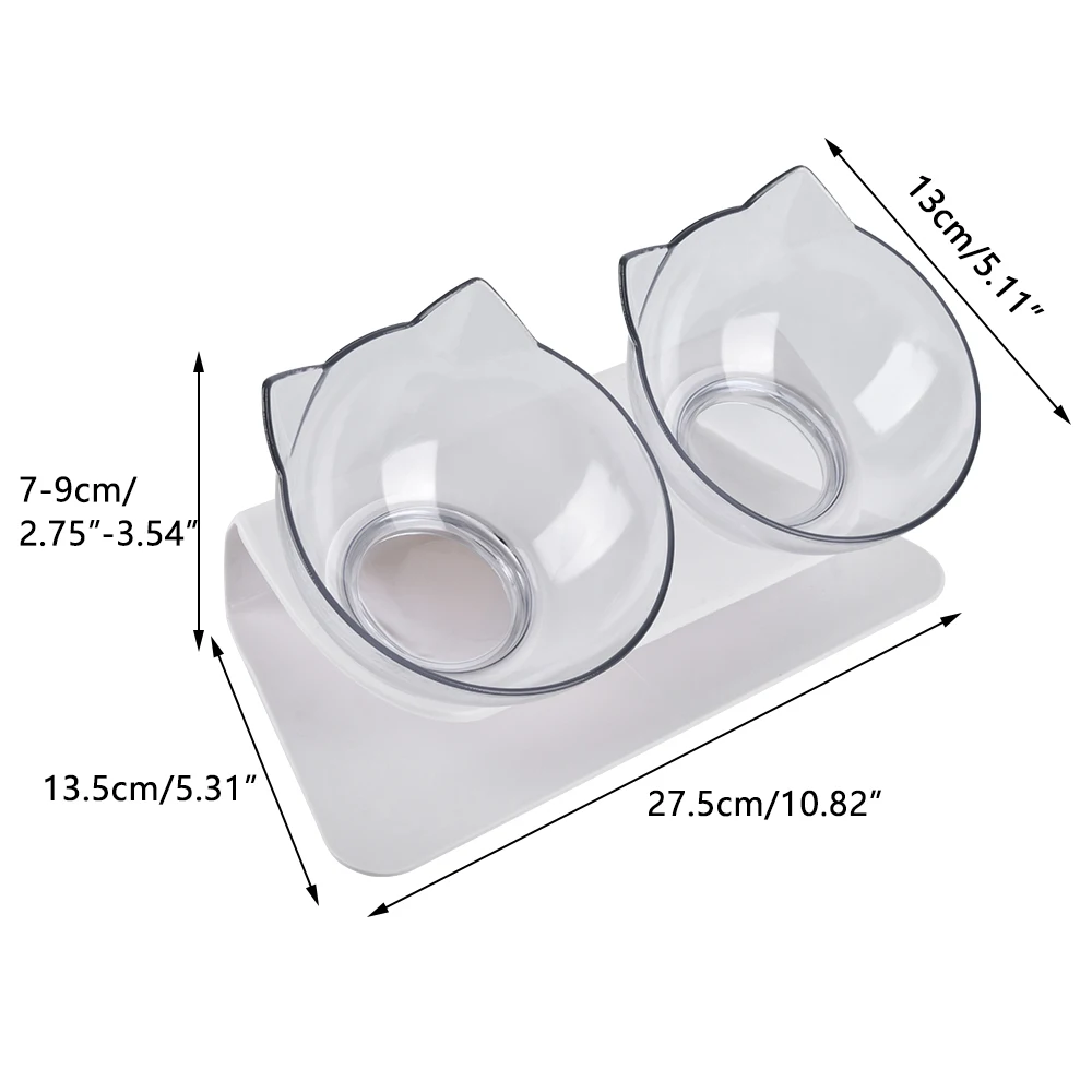 Non Slip Dual Применение ПЭТ Кошачьи миски для котенок кормушки собак Еда и миска воды