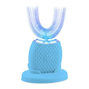

360℃ ligent Automatic Electric Toothbrush USB Charging Tooth Whitening U-Shape Toothbrush