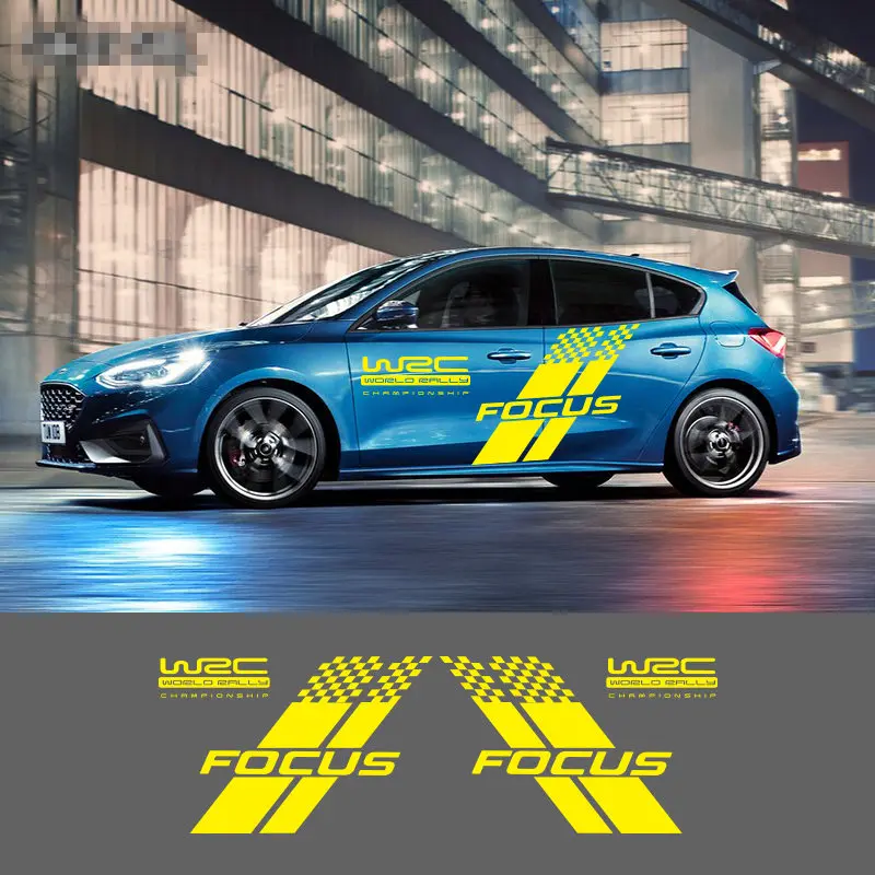 D Автомобильные наклейки для Ford Focus украшения тела модификации наклейки фокус личности Спортивные Гонки декоративные Стикеры для автомобилей - Название цвета: D