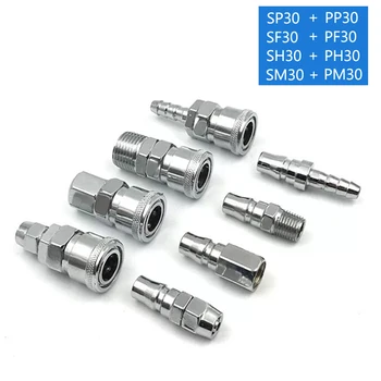 

C type Quick connector PP30 SP30 PF30 SF30 PH30 SH30 PM30 SM30 Pneumatic fitting Conector del compresor de aire