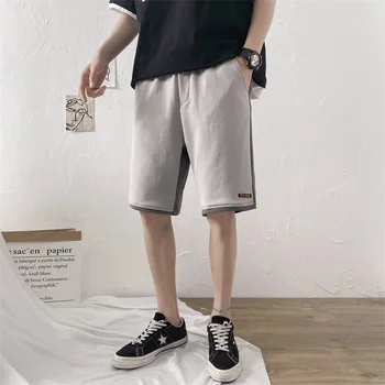 

AIOPESON Simple Casual Fashion Shorts Mens Clothing Bottoms Summer Stitching Fake Two Color Contrast Pants Mens Shorts Sports
