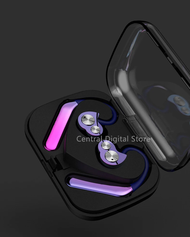 TWS Bluetooth 5,0, ушные крючки, спортивные наушники для бега, шумоподавление, микрофон, стерео, HiFi, бас, IPX7, водонепроницаемые наушники, наушники