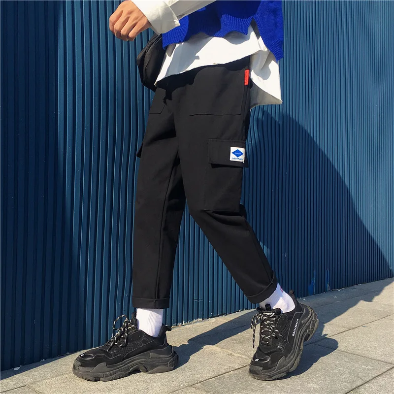 

Autumn Pants Men's Korean-style Trend INS Popular Brand Bib Overall Men's Loose-Fit Capri Straight-Cut Casual Pants Harajuku BF