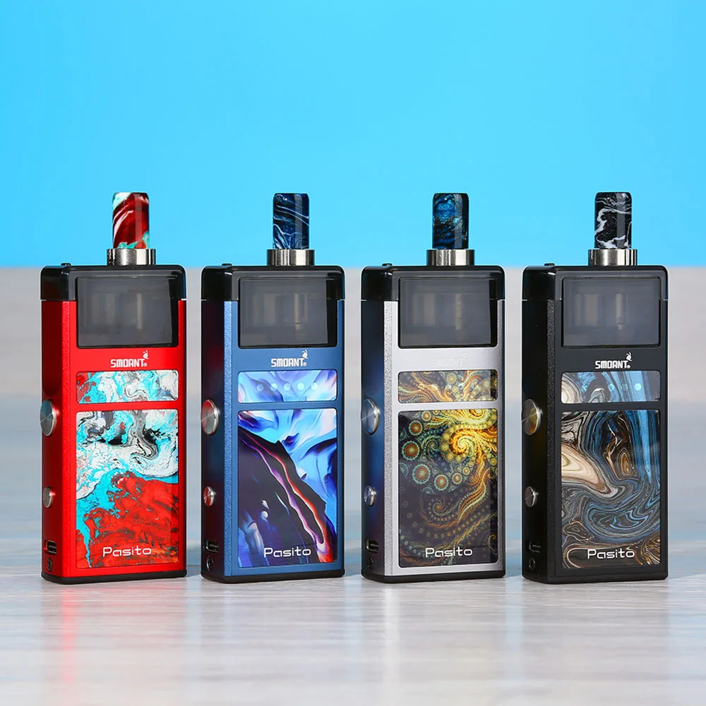 В наличии Smoant пасито Перезаправляемые Атомайзеры емкостью Pod Комплект с 1100 мА/ч