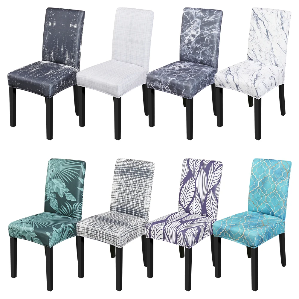 Household Spandex Chair Seat Decors Anti-scratch Protector Cover Slipcover White 