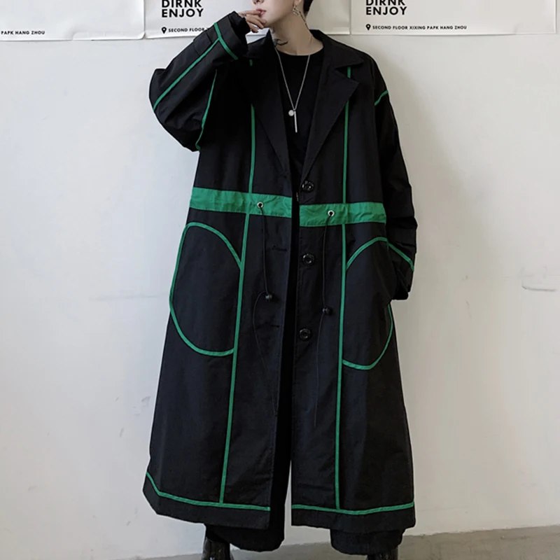 XITAO Drawstring Trench Women Fashion New Vintage