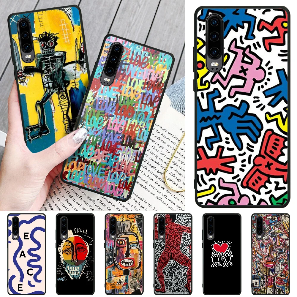 Viviana Keith Haring art Мягкий силиконовый чехол для телефона из ТПУ Huawei P8 lite 2017 P9 P10 20Pro Lite Pro