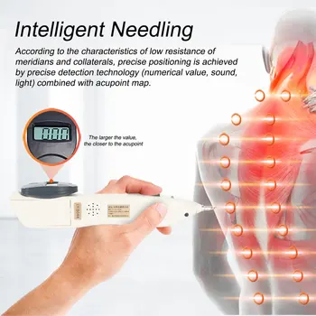 

LCD Electronic Acupuncture Massager Meridian Pen Health Care Monitor Electric Meridians Laser Acupuncture Magnet Therapy
