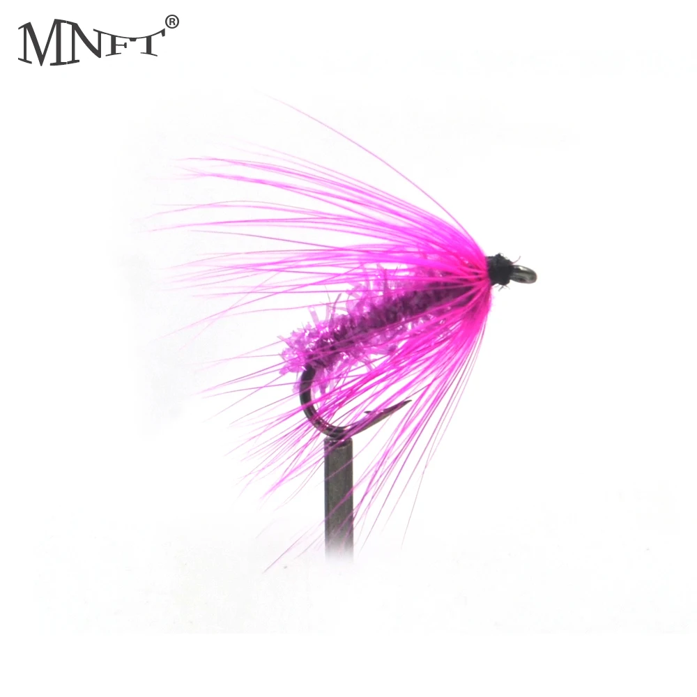 Mnft 10 Pz 9 # Trota Mosche Da Pesca A Mosca Streamer Esche Viola Marabou Esche Da Richiamo Caterpillar Corpo Trota Esca Artificiale