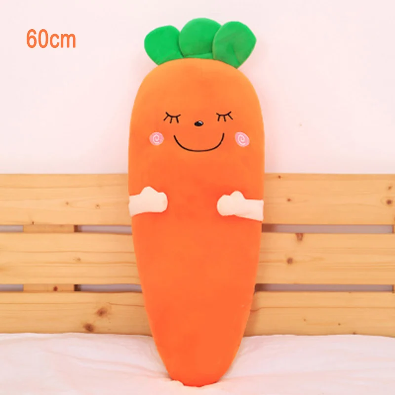 Горячая Милая плюшевая морковка подушки мягкие овощи игрушки Спящая длинная подушка домашняя спальня LXY9 - Цвет: Shy