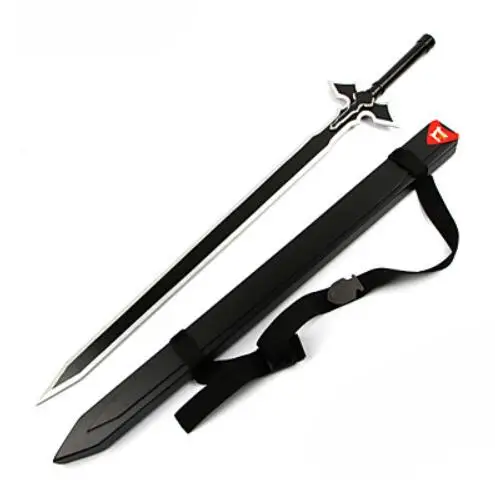 Меч искусство онлайн Кирито черный меч элюцидатор дерево косплей меч в ножнах