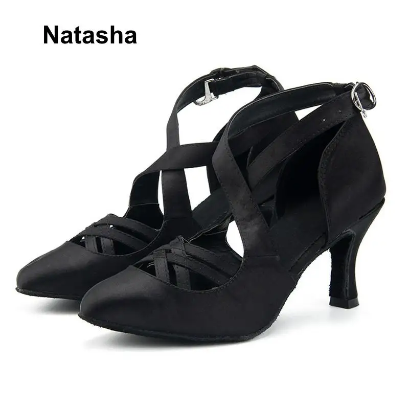 Современные женские атласные туфли для латиноамериканских танцев Natasha|Обувь