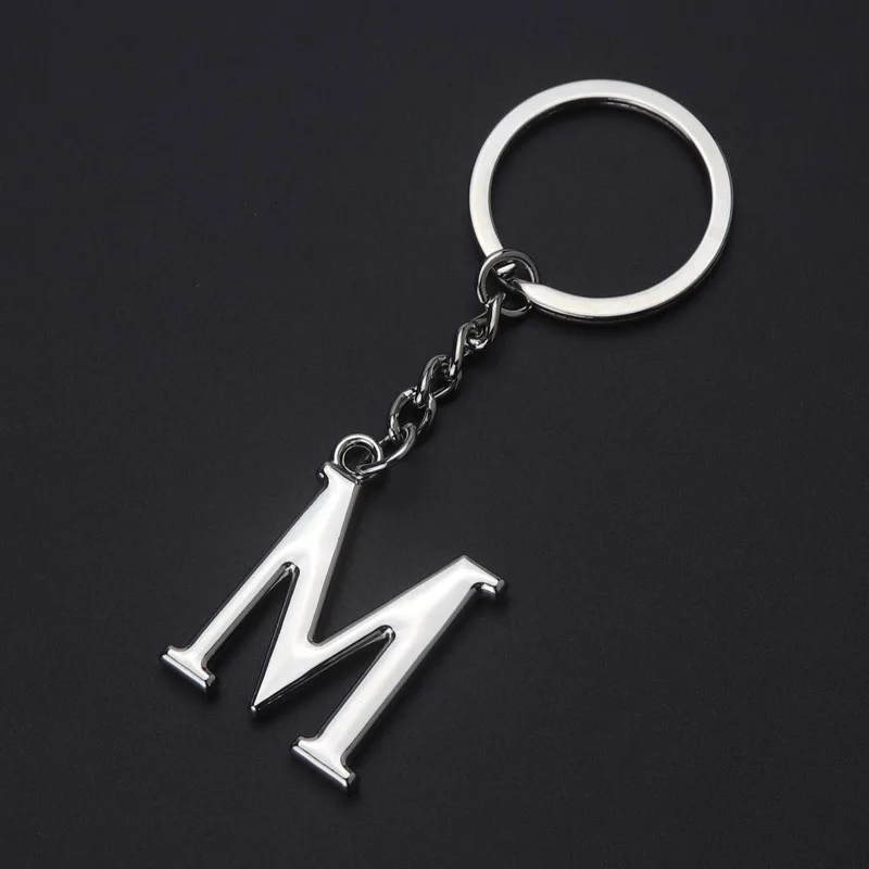 TEH DIY A-Z буквы металлические брелки для женщин мужчин 26 букв брелки для ключей держатель модные ювелирные изделия сумка аксессуары Подарки