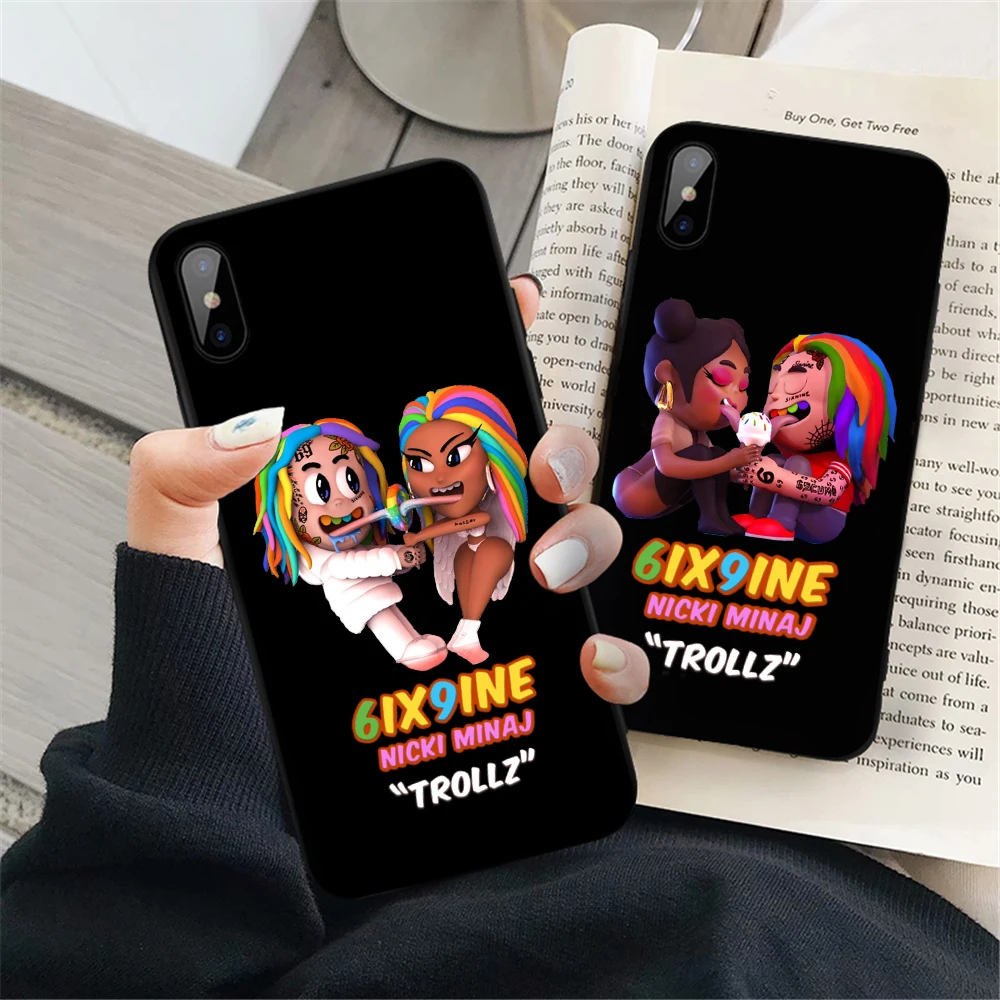 Милый мультяшный чехол для телефона тролз-6ix9ine Nicki Minaj карамельных цветов iphone 11 SE X
