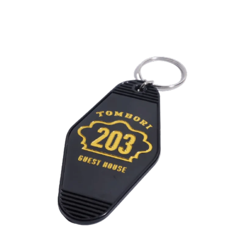 

60Pcs Custom Design Imprint Motel Key chain Plastic Hotel Keychain