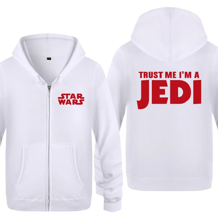 Мужские толстовки с капюшоном на молнии, Звездные войны, TRUST ME, I AM A JEDI, мужская толстовка с капюшоном, флисовая мужская куртка с длинным рукавом, толстовка, спортивный костюм, пальто большого размера - Цвет: 5