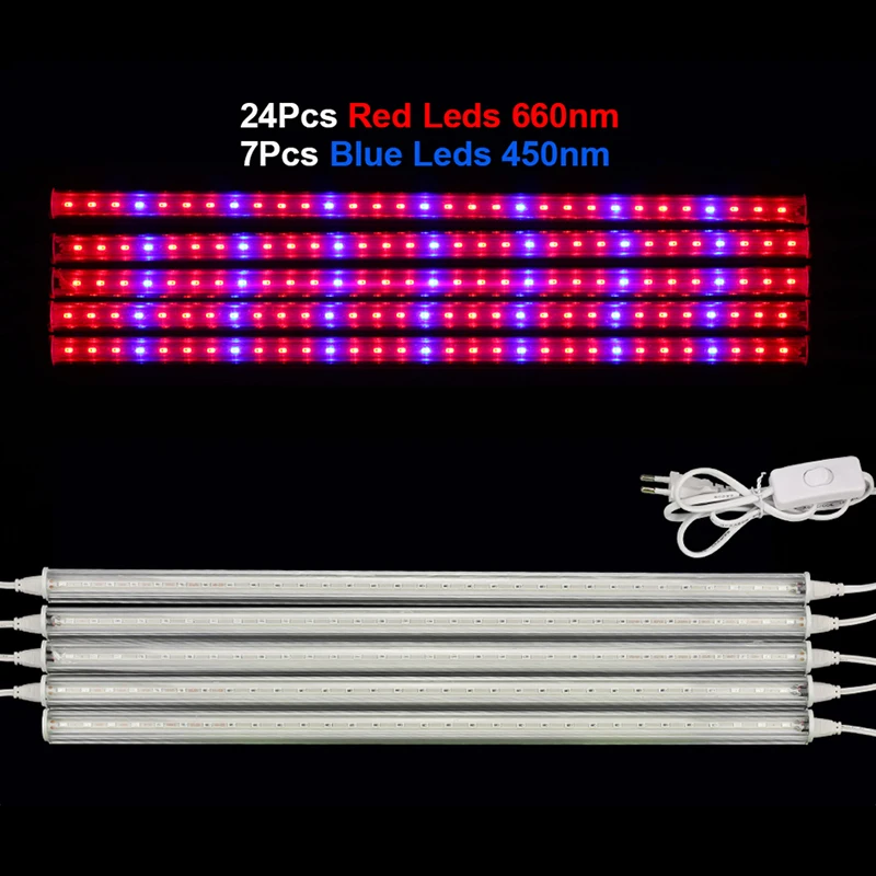 фитолампа LED Grow Light 5730 Fitolampy Growth 50 м трубка для внутреннего роста бар свет