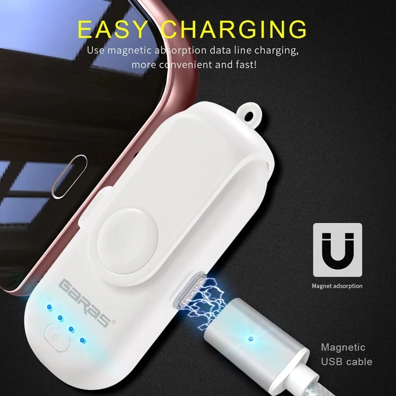Garas Power Bank 1000mAh Portable Charging PowerBank Fast Charge USB PoverBank External Battery Charger | Мобильные телефоны и