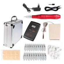 Solong Tattoo Перманентный макияж комплект тату ручка брови губы машина набор Татуировка практика кожи татуировки Электропитание картридж иглы