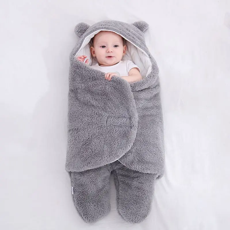 Minky Baby Swaddle Wrap Sac de couchage couverture nouveau-né infantile Coton made in EU