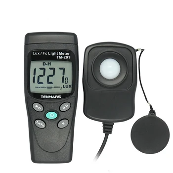 

TENMARS TM-201 LUX/FC Light Meter According to JISC1609:1993 and CNS 5119 general A class specifications.Overload Indication.