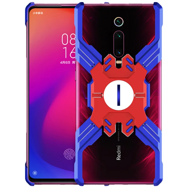 Герой Marvel Elements Алюминиевый металлический бампер чехол для Xiao mi Red mi K20/Pro/mi 9 T/mi 9 T/Pro тонкий жесткий ударопрочный чехол Сумка-бампер - Цвет: Синий