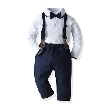 

Tem doger spring and autumn baby boy clothing suits shirt +jumpsuits 2 pcs infant outfits newbron baby clothes little boys suits