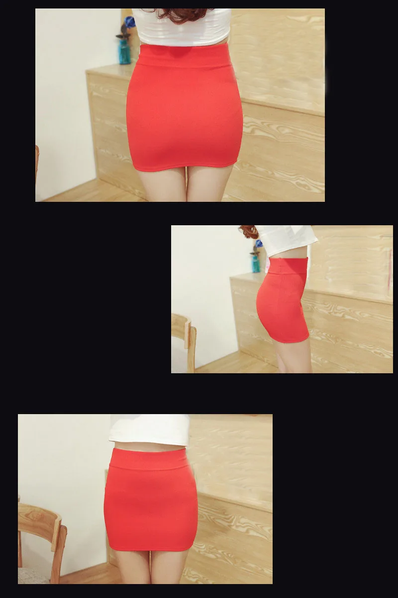 black skirt Women Stretch Slim Elastic High Waist Pencil Skirt Bodycon Office Lady Mini Skirt Plus Size 4XL tennis skirt outfits