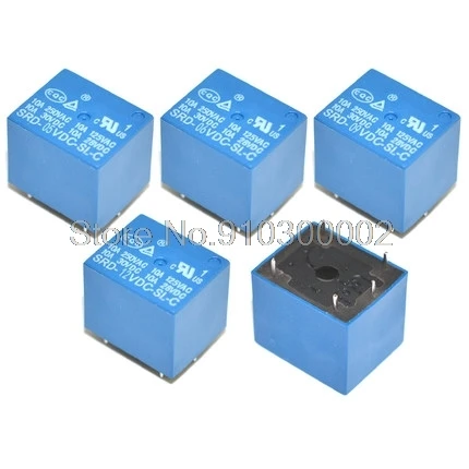 10 шт./лот SRD 24VDC SL C реле T73 24V 5 контактный разъем PCB Тип 10A DC Мощность srd 24v|Реле| |